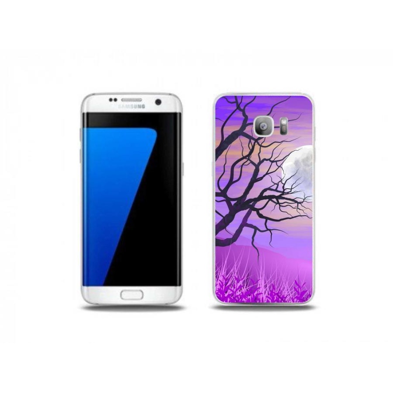 Gelový obal mmCase na mobil Samsung Galaxy S7 Edge - kreslený opadaný strom