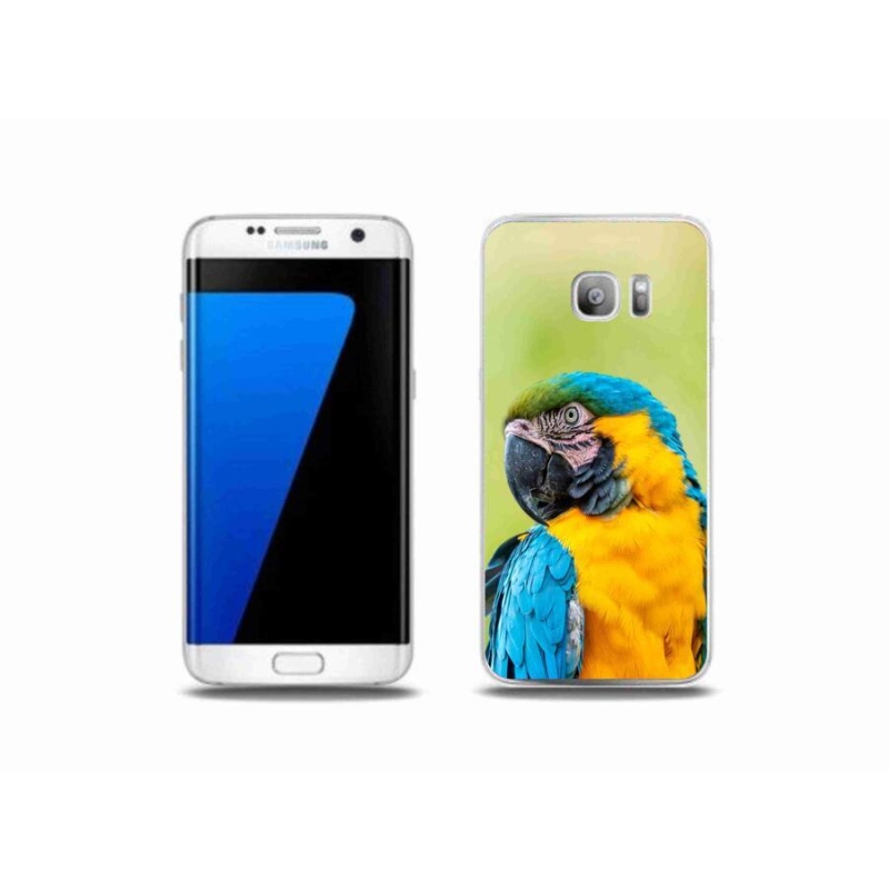 Gelový obal mmCase na mobil Samsung Galaxy S7 Edge - papoušek ara 2