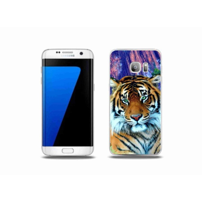 Gelový obal mmCase na mobil Samsung Galaxy S7 Edge - tygr