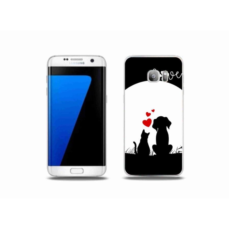 Gelový obal mmCase na mobil Samsung Galaxy S7 Edge - zvířecí láska