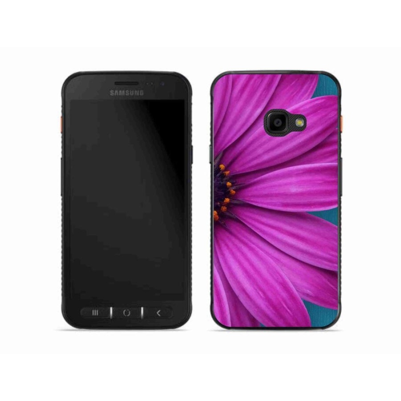 Gelový obal mmCase na mobil Samsung Galaxy Xcover 4S - fialová kopretina