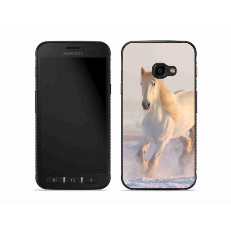 Gelový obal mmCase na mobil Samsung Galaxy Xcover 4S - kůň ve sněhu