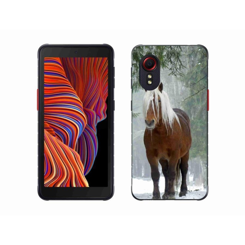 Gelový obal mmCase na mobil Samsung Galaxy Xcover 5 - kůň v lese