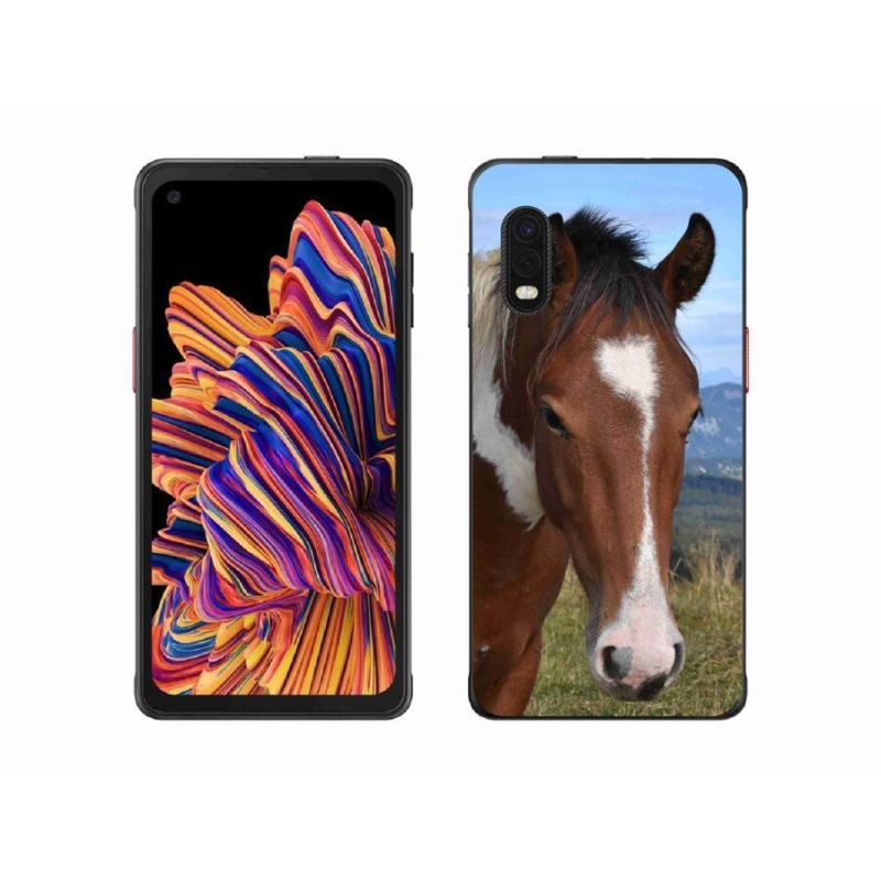 Gelový obal mmCase na mobil Samsung Galaxy Xcover Pro - hnědý kůň