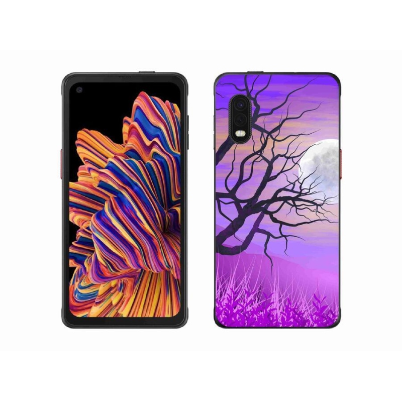 Gelový obal mmCase na mobil Samsung Galaxy Xcover Pro - kreslený opadaný strom