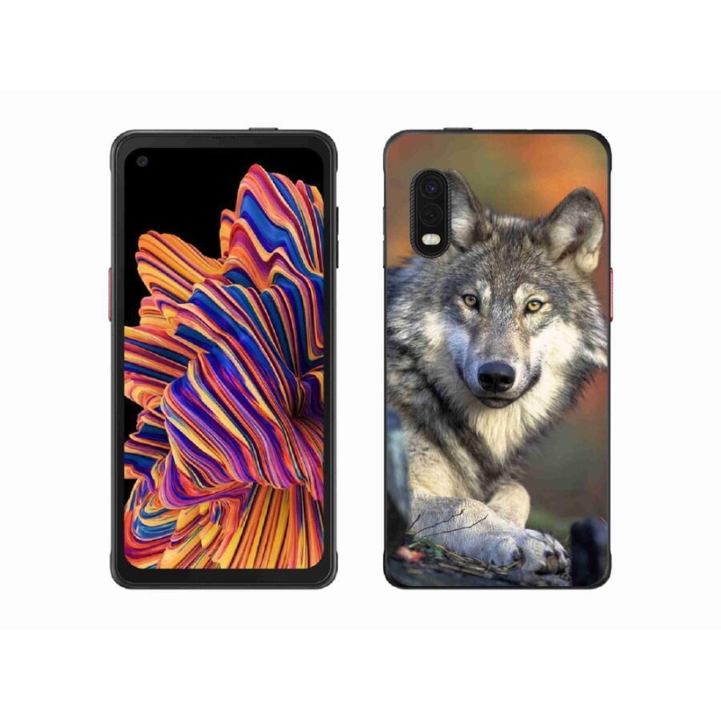 Gelový obal mmCase na mobil Samsung Galaxy Xcover Pro - vlk