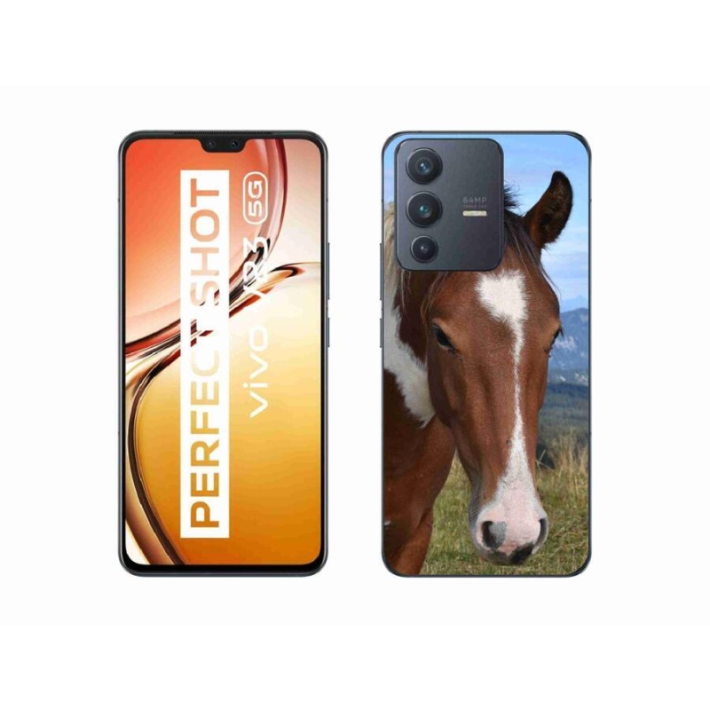 Gelový obal mmCase na mobil Vivo V23 5G - hnědý kůň