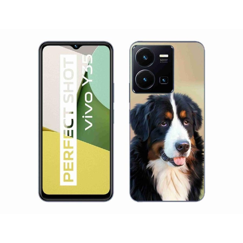 Gelový obal mmCase na mobil Vivo Y35 - bernský salašnický pes