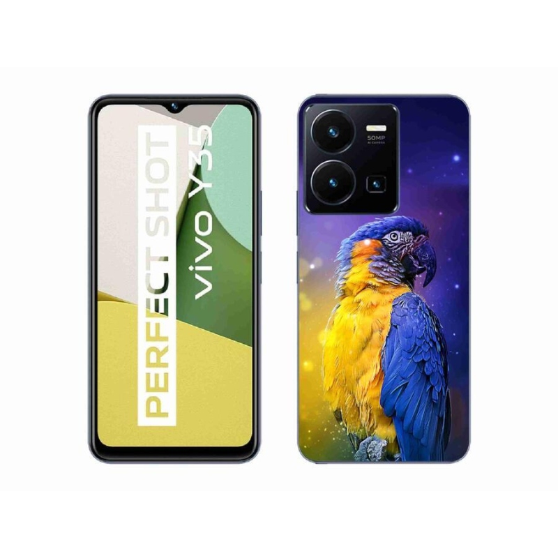 Gelový obal mmCase na mobil Vivo Y35 - papoušek ara 1