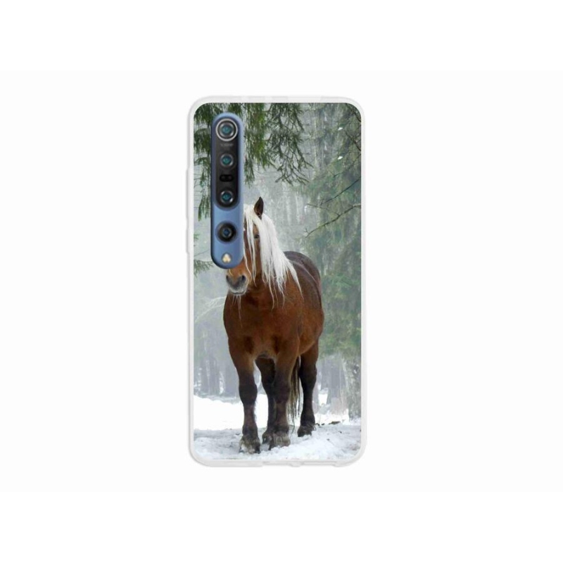 Gelový obal mmCase na mobil Xiaomi Mi 10 - kůň v lese