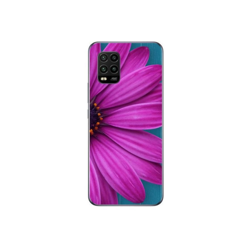 Gelový obal mmCase na mobil Xiaomi Mi 10 Lite - fialová kopretina