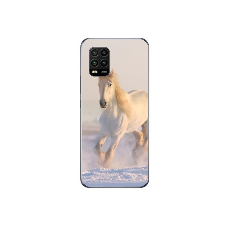 Gelový obal mmCase na mobil Xiaomi Mi 10 Lite - kůň ve sněhu