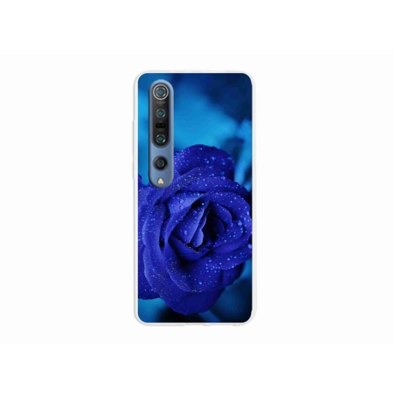 Gelový obal mmCase na mobil Xiaomi Mi 10 Pro - modrá růže