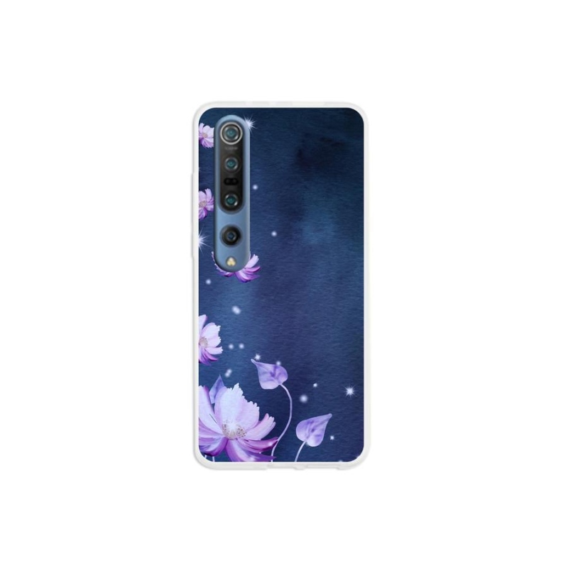 Gelový obal mmCase na mobil Xiaomi Mi 10 Pro - padající květy