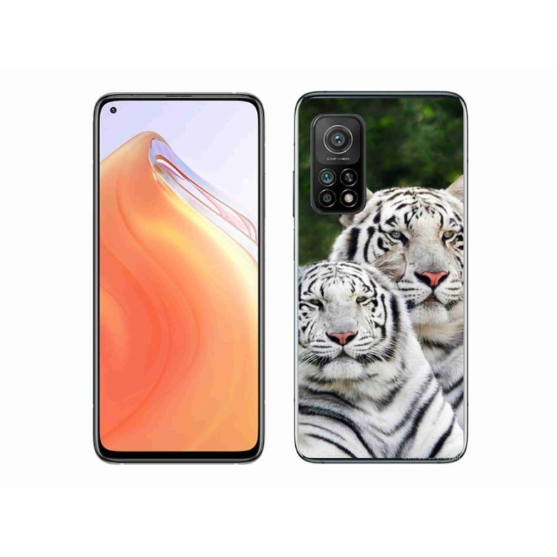 Gelový obal mmCase na mobil Xiaomi Mi 10T 5G - bílí tygři