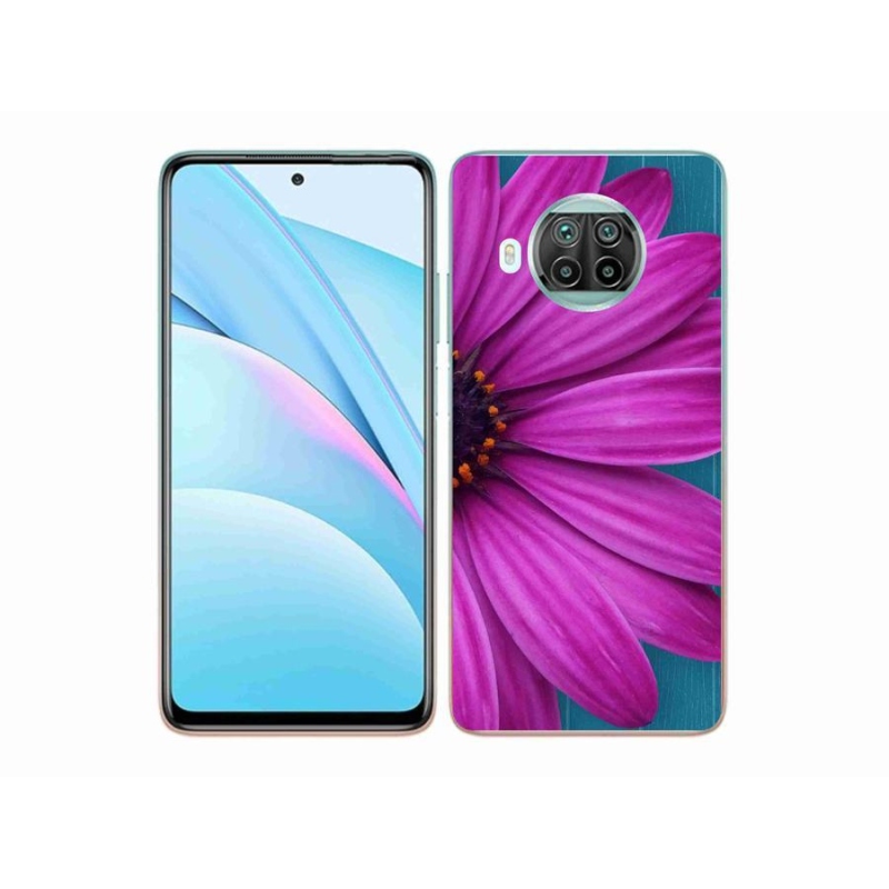 Gelový obal mmCase na mobil Xiaomi Mi 10T Lite 5G - fialová kopretina