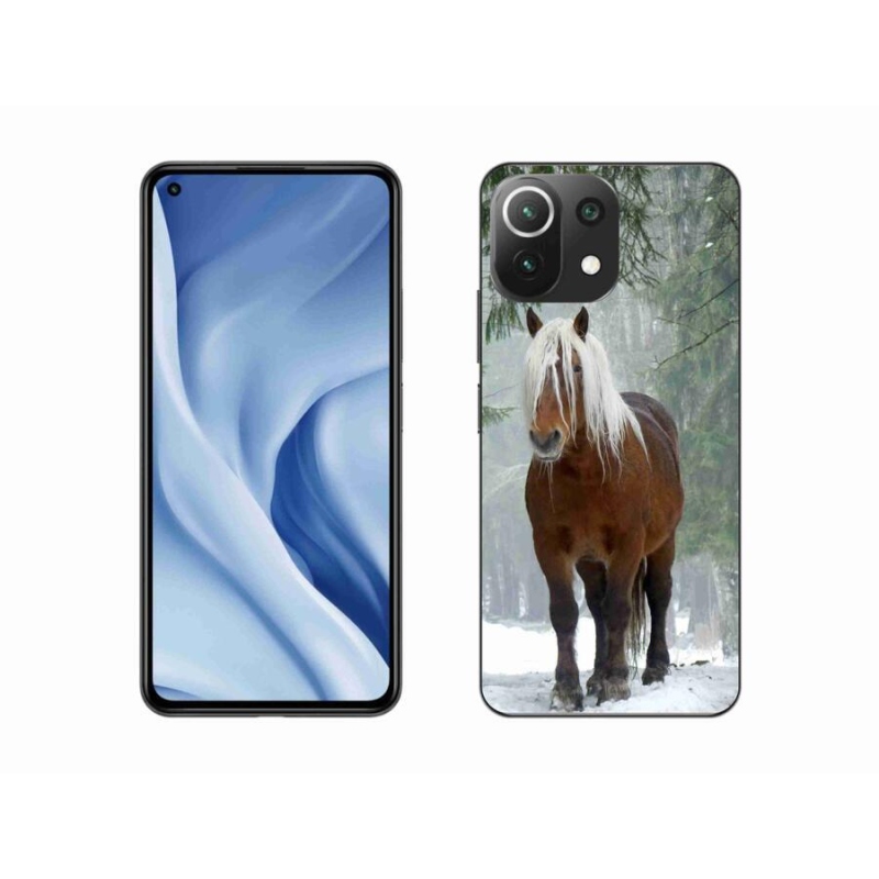 Gelový obal mmCase na mobil Xiaomi Mi 11 Lite 4G/5G - kůň v lese