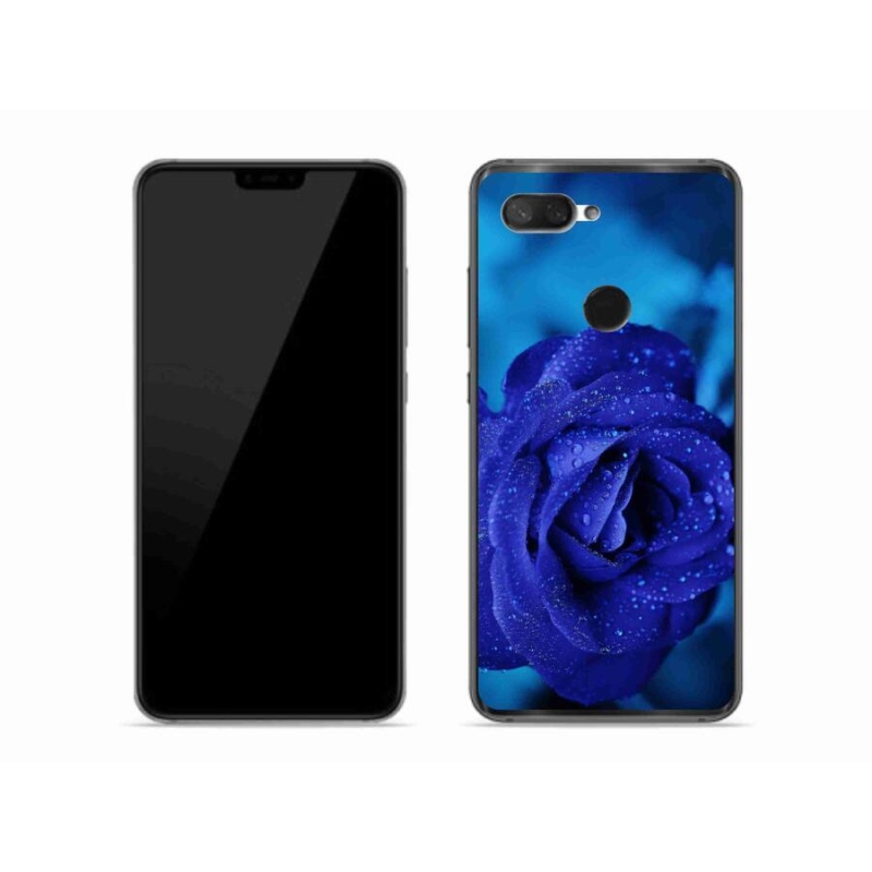 Gelový obal mmCase na mobil Xiaomi Mi 8 Lite - modrá růže