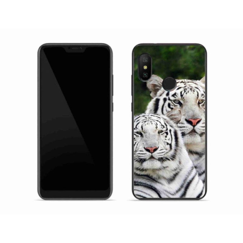 Gelový obal mmCase na mobil Xiaomi Mi A2 Lite - bílí tygři