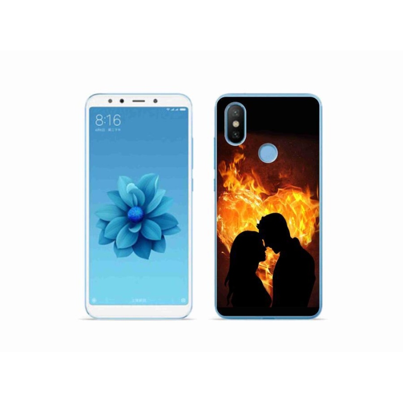 Gelový obal mmCase na mobil Xiaomi Mi A2 - ohnivá láska