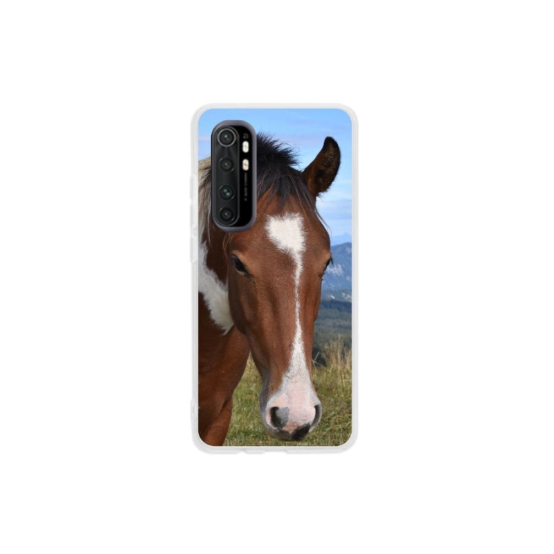 Gelový obal mmCase na mobil Xiaomi Mi Note 10 Lite - hnědý kůň