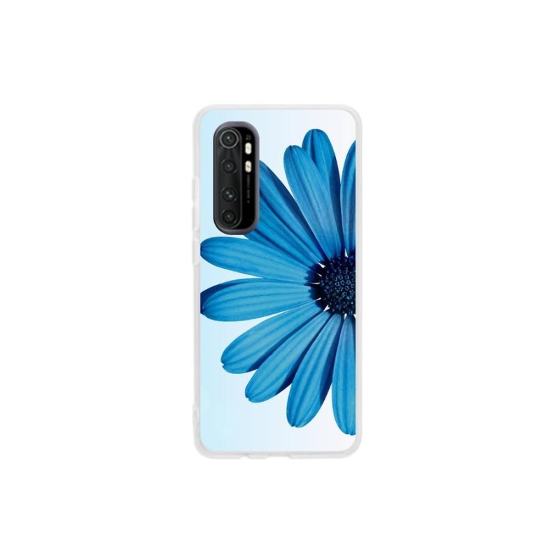 Gelový obal mmCase na mobil Xiaomi Mi Note 10 Lite - modrá kopretina