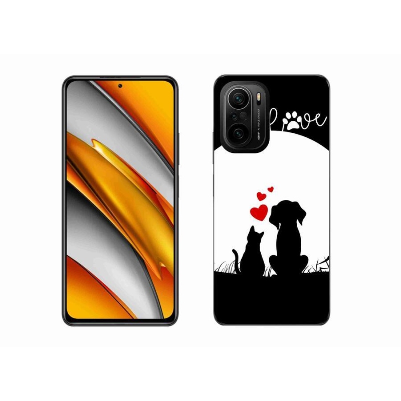 Gelový obal mmCase na mobil Xiaomi Poco F3 - zvířecí láska