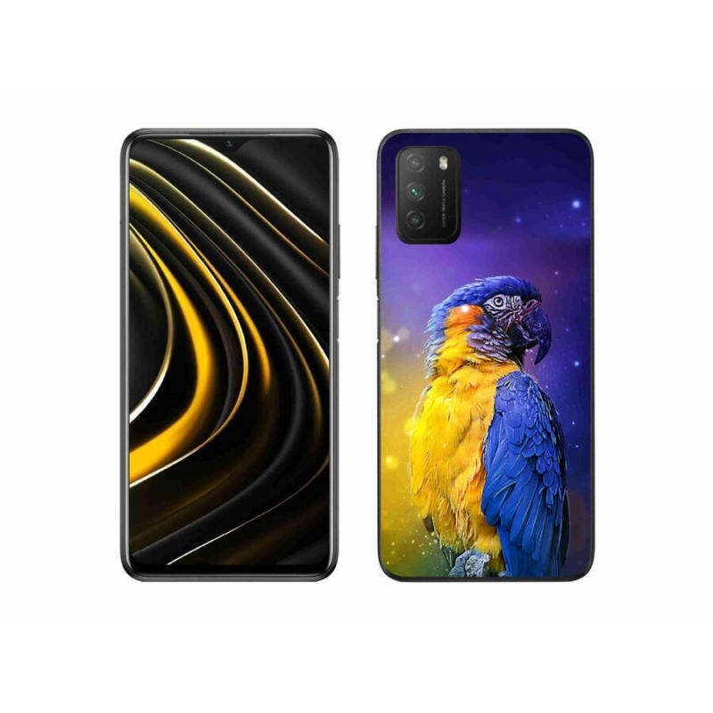 Gelový obal mmCase na mobil Xiaomi Poco M3 - papoušek ara 1