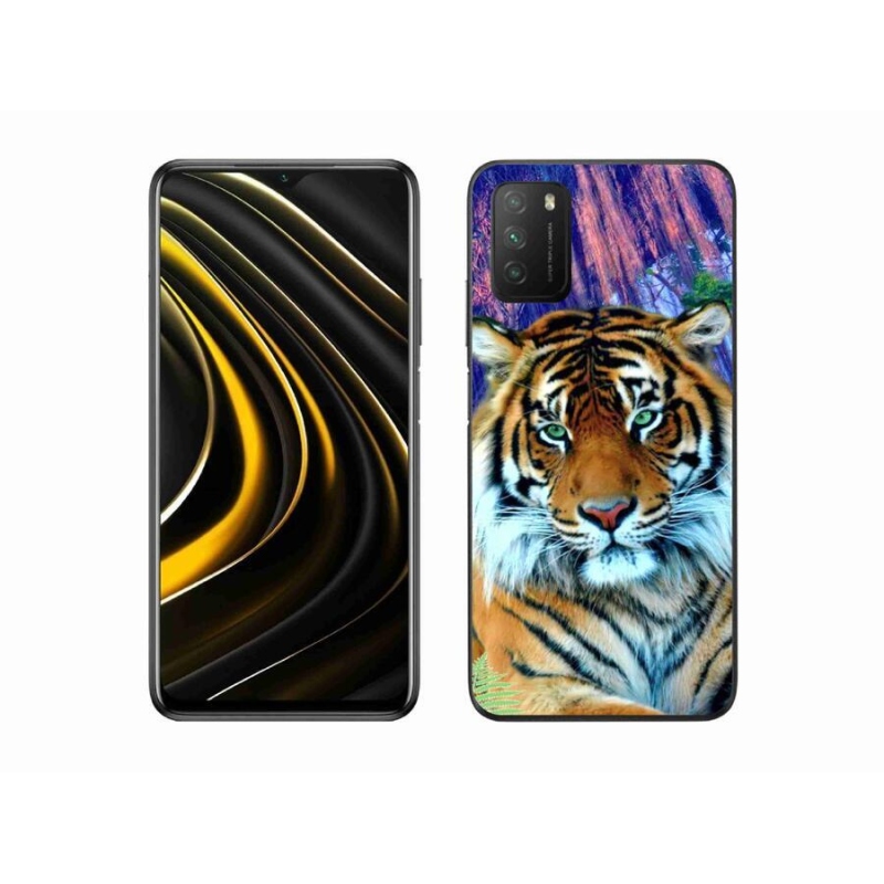 Gelový obal mmCase na mobil Xiaomi Poco M3 - tygr