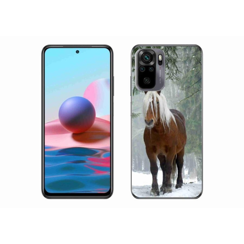 Gelový obal mmCase na mobil Xiaomi Poco M5s - kůň v lese