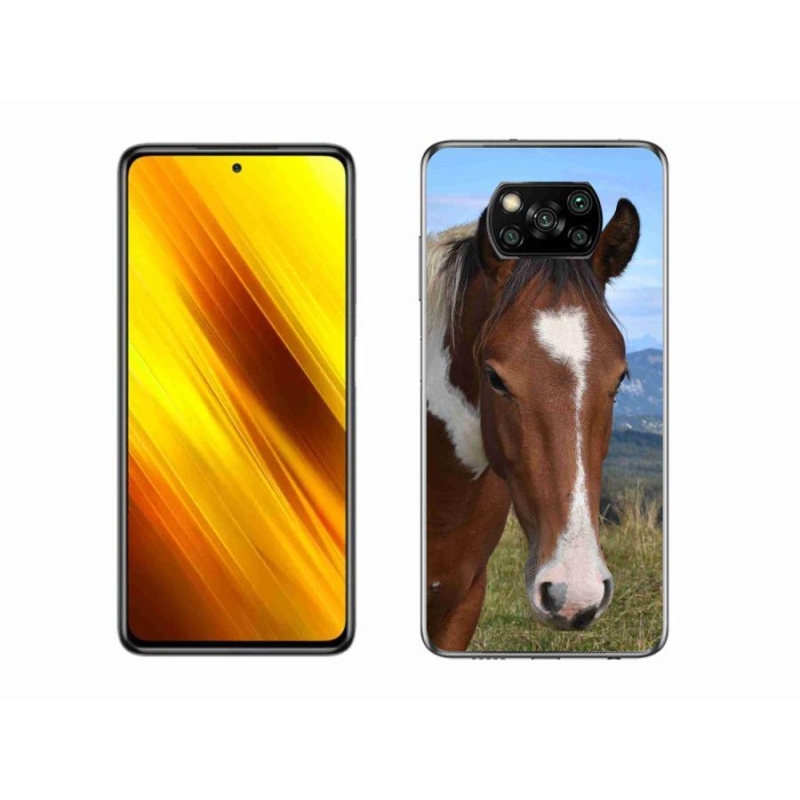 Gelový obal mmCase na mobil Xiaomi Poco X3 - hnědý kůň