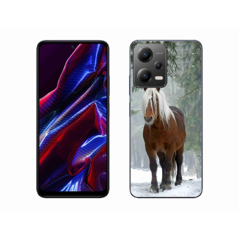 Gelový obal mmCase na mobil Xiaomi Poco X5 5G - kůň v lese