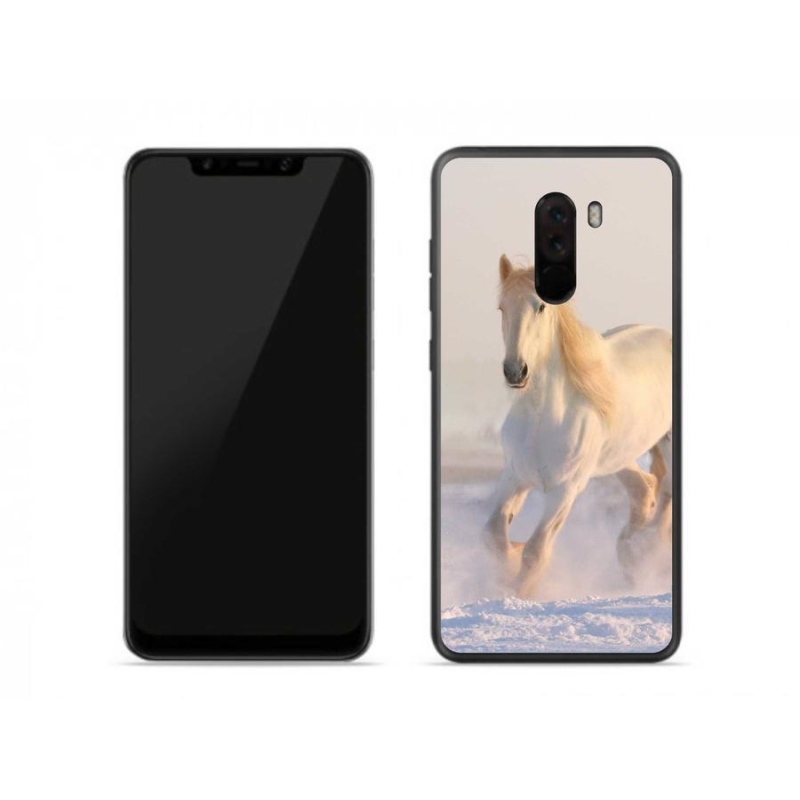 Gelový obal mmCase na mobil Xiaomi Pocophone F1 - kůň ve sněhu