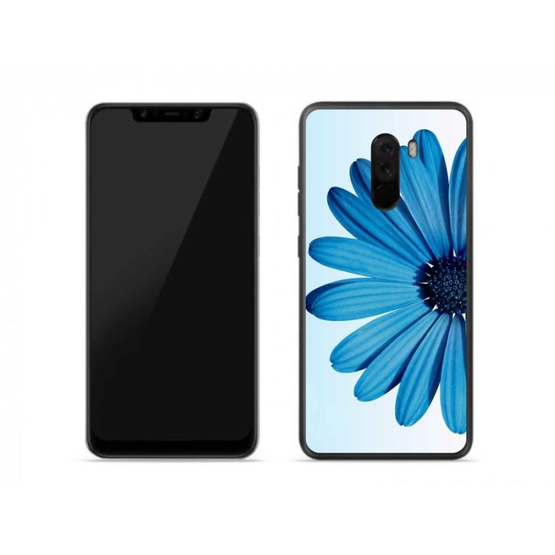 Gelový obal mmCase na mobil Xiaomi Pocophone F1 - modrá kopretina