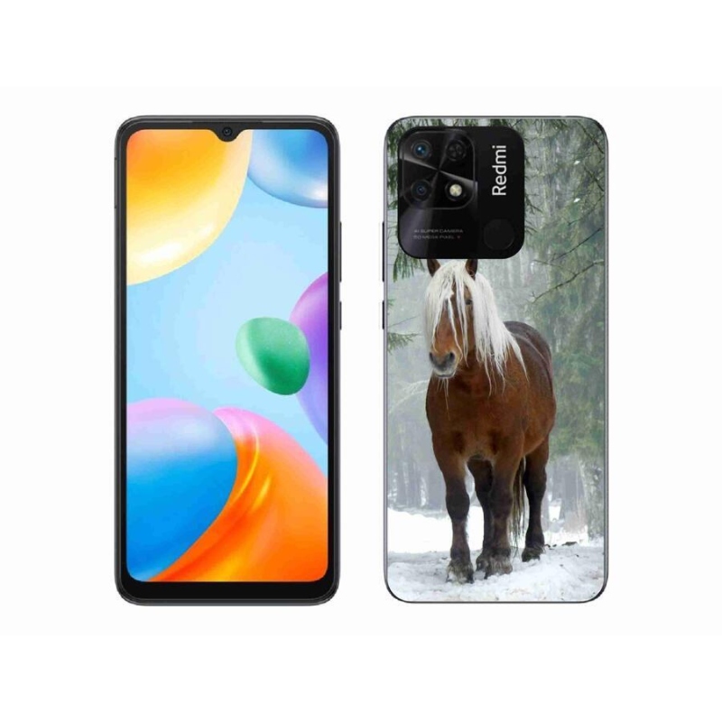 Gelový obal mmCase na mobil Xiaomi Redmi 10C - kůň v lese