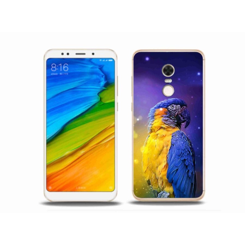 Gelový obal mmCase na mobil Xiaomi Redmi 5 Plus - papoušek ara 1
