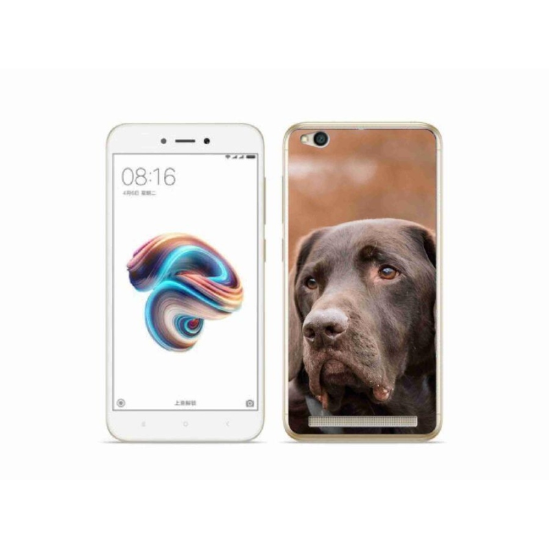 Gelový obal mmCase na mobil Xiaomi Redmi 5A - hnědý labrador