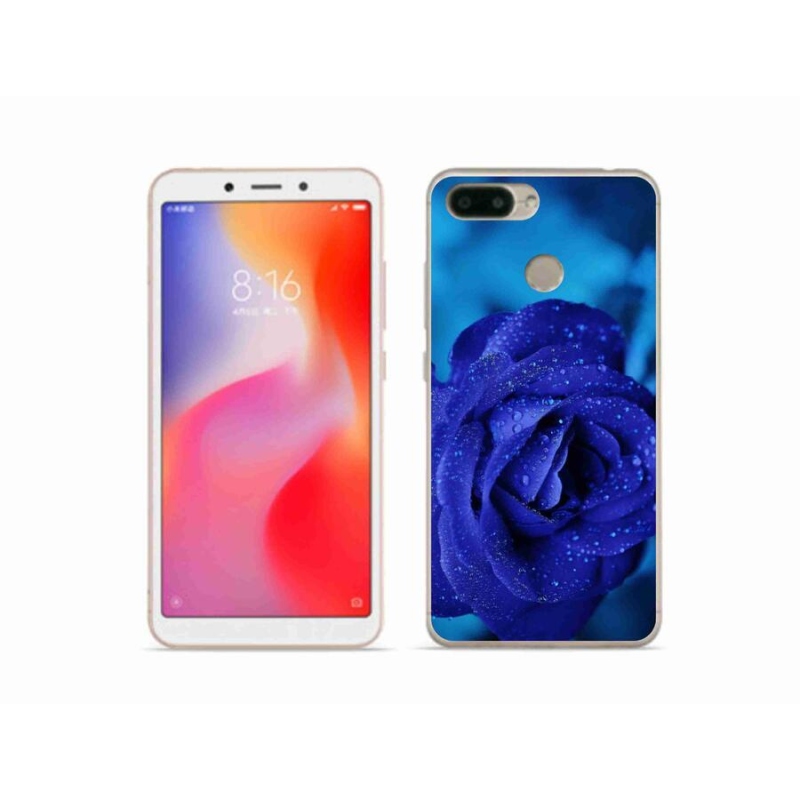 Gelový obal mmCase na mobil Xiaomi Redmi 6 - modrá růže