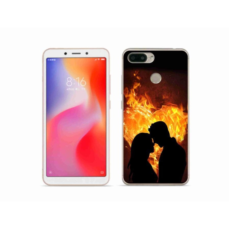 Gelový obal mmCase na mobil Xiaomi Redmi 6 - ohnivá láska