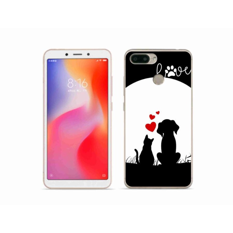 Gelový obal mmCase na mobil Xiaomi Redmi 6 - zvířecí láska