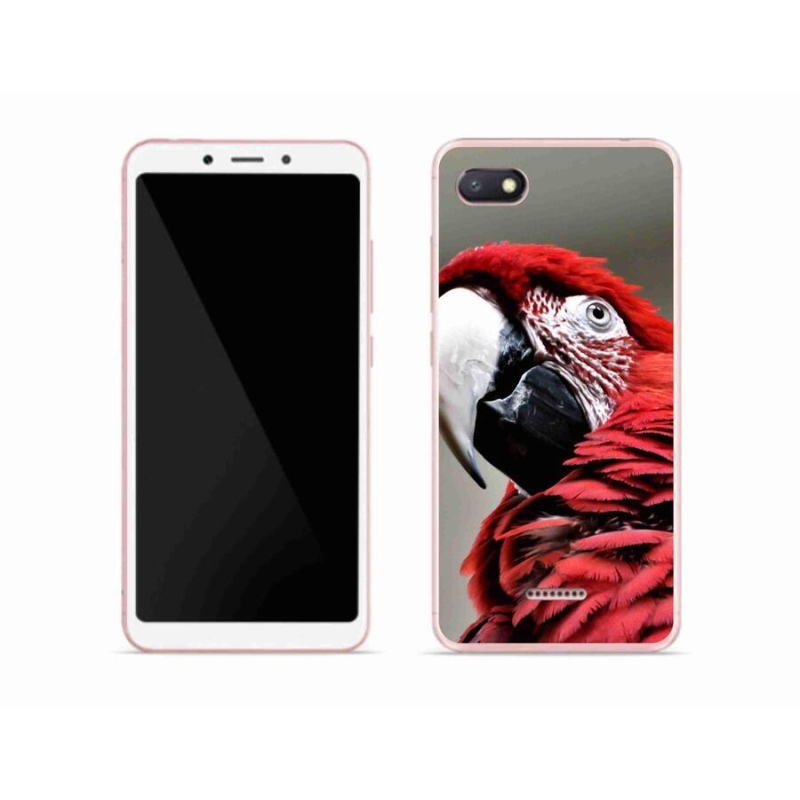 Gelový obal mmCase na mobil Xiaomi Redmi 6A - papoušek ara červený