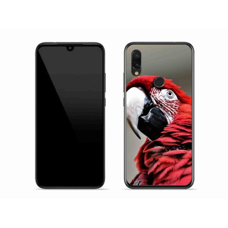 Gelový obal mmCase na mobil Xiaomi Redmi 7 - papoušek ara červený