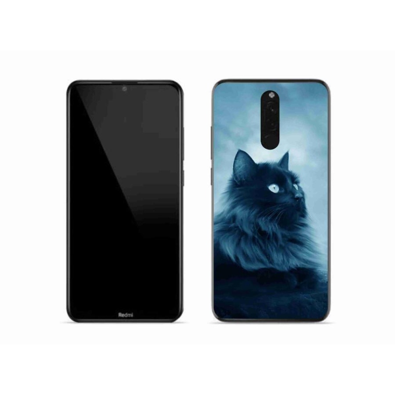 Gelový obal mmCase na mobil Xiaomi Redmi 8 - černá kočka 1