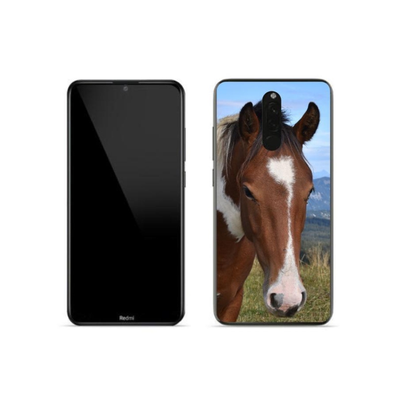 Gelový obal mmCase na mobil Xiaomi Redmi 8 - hnědý kůň