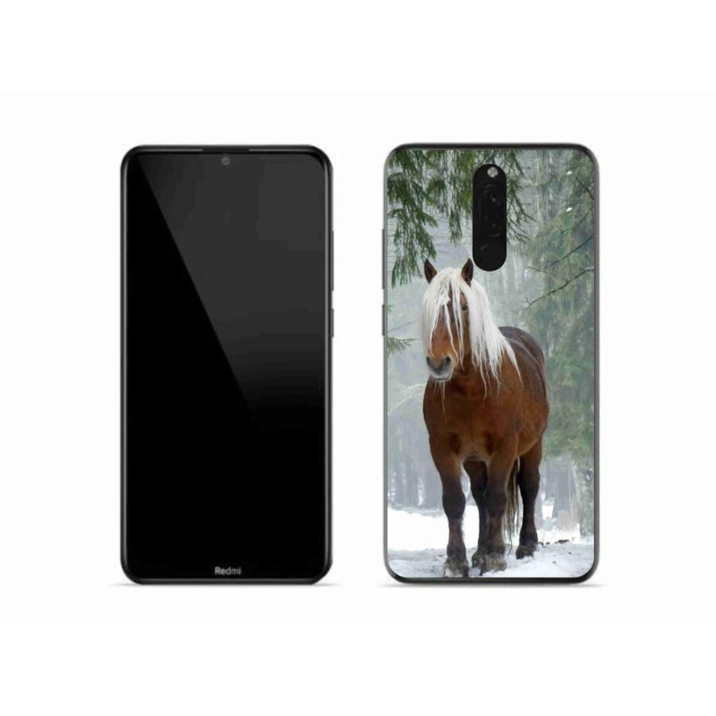 Gelový obal mmCase na mobil Xiaomi Redmi 8 - kůň v lese