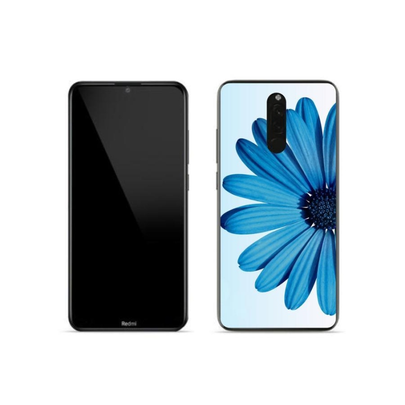 Gelový obal mmCase na mobil Xiaomi Redmi 8 - modrá kopretina