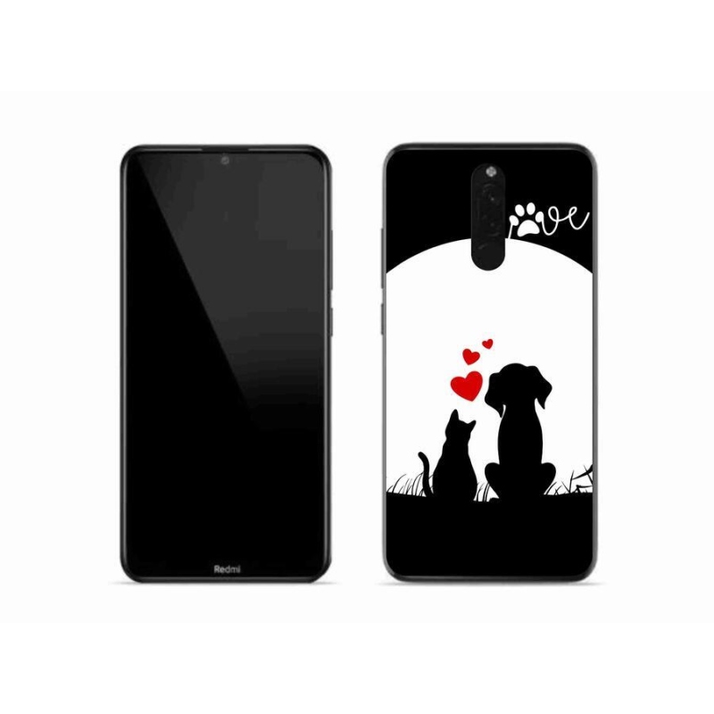 Gelový obal mmCase na mobil Xiaomi Redmi 8 - zvířecí láska