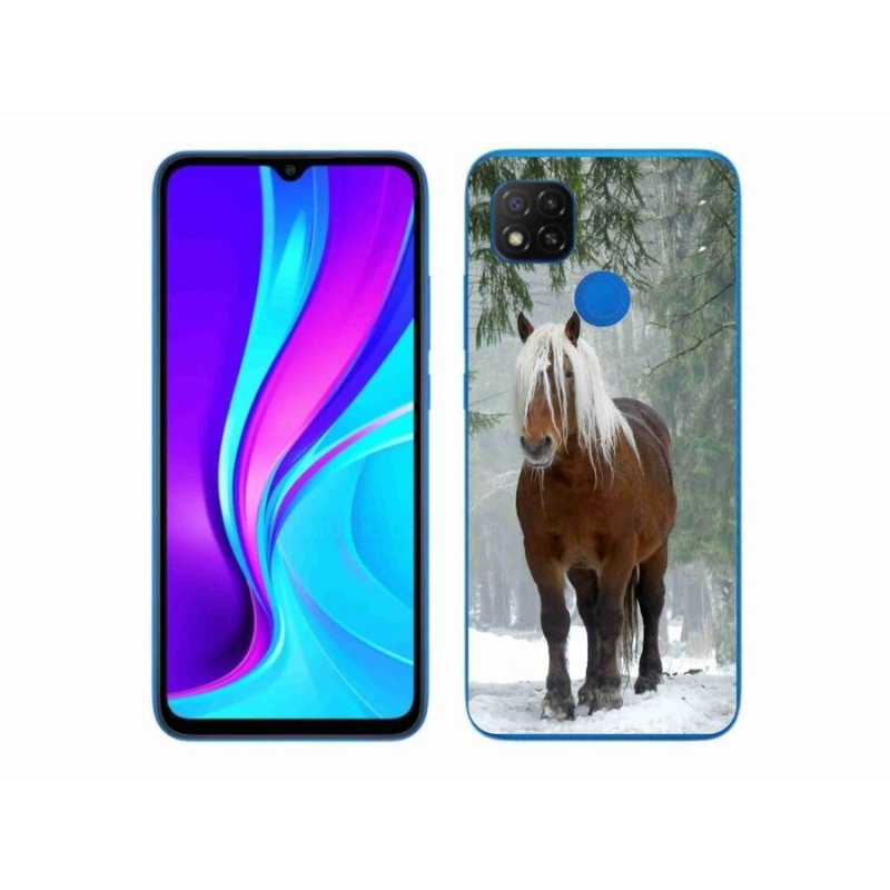 Gelový obal mmCase na mobil Xiaomi Redmi 9C - kůň v lese