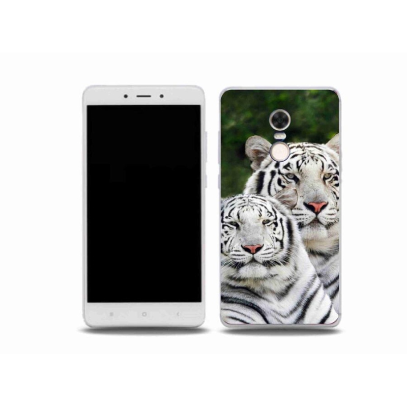 Gelový obal mmCase na mobil Xiaomi Redmi Note 4X - bílí tygři