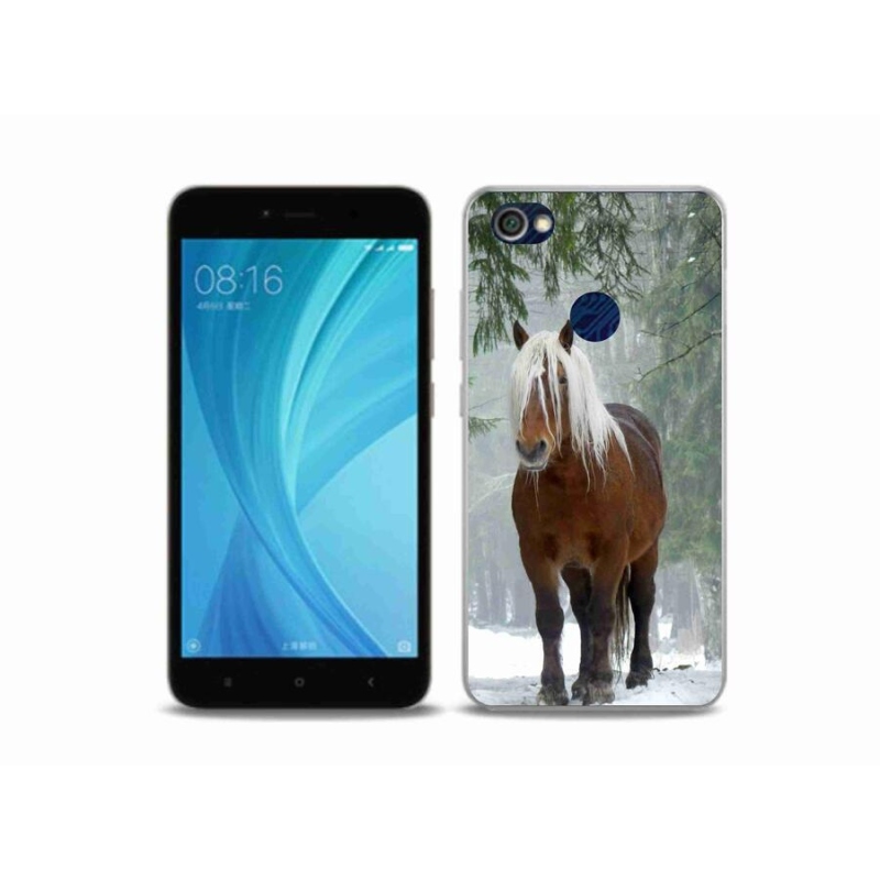 Gelový obal mmCase na mobil Xiaomi Redmi Note 5A Prime - kůň v lese